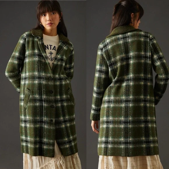 Anthropologie Aldomartins Plaid Cardigan Sweater - Picture 4 of 9